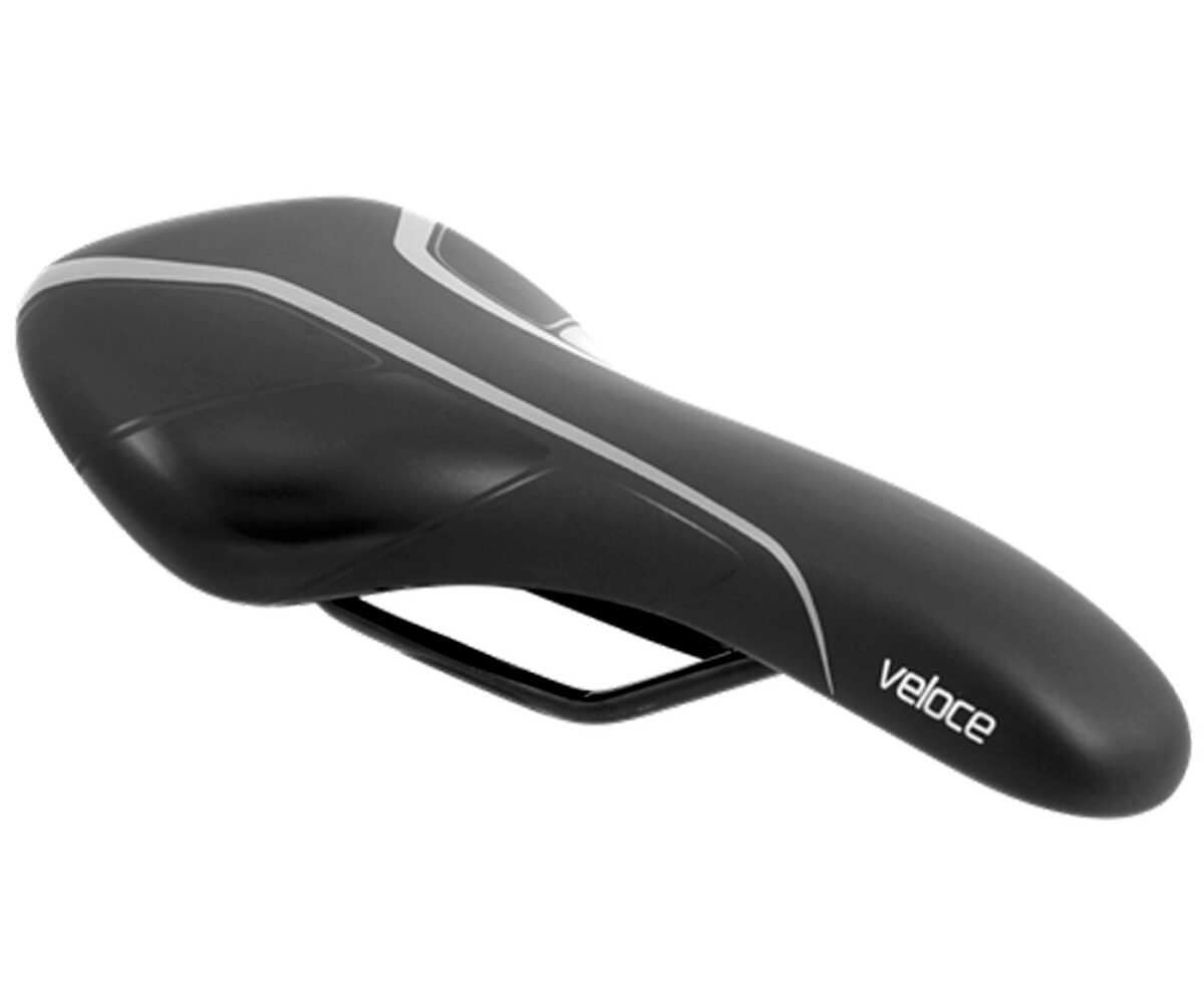 ASIENTO SELLE ROYAL RUTA VELOCE NEGRO CON LINEA PLATA