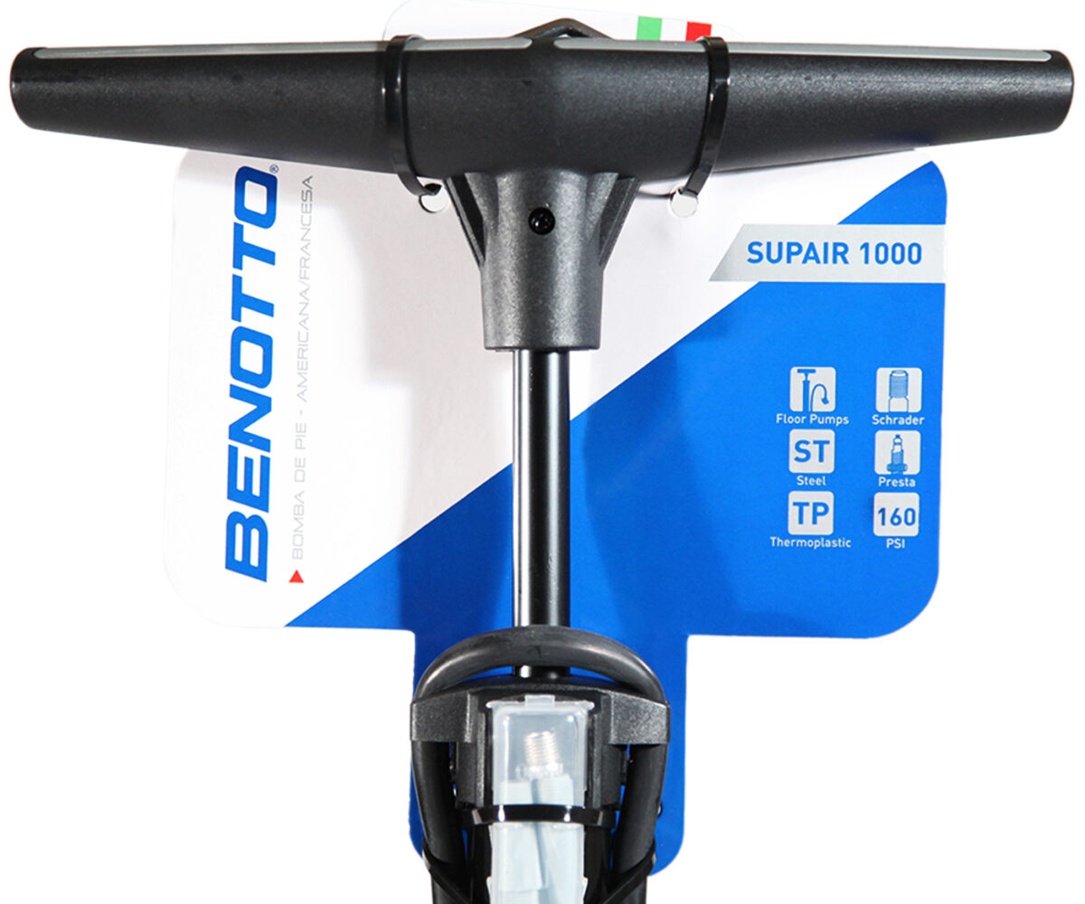 BOMBA BENOTTO SUPAIR 1000 DE PIE ACERO V.A./V.F. ZF-042 160PSI CON MANOMETRO - Image 3