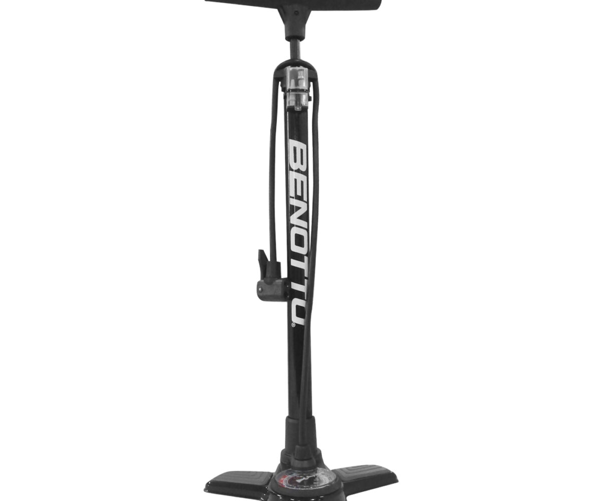 BOMBA BENOTTO SUPAIR 1100 DE PIE ACERO BASE REFORZADA V.A./V.F. P32B-08 160PSI CON MANOMETRO