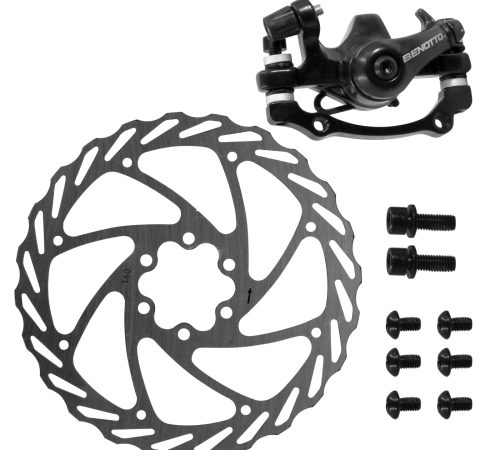 CALIPER BENOTTO PARA FRENO DISCO TRASERO MECANICO ALUMINIO NEGRO