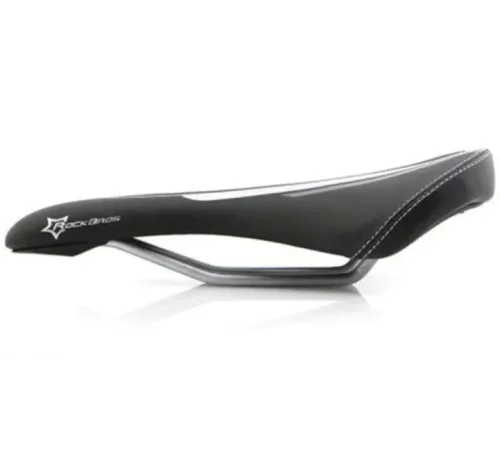 ASIENTO ROCKBROS MTB NEGRO CON LINEAS PLATEADAS 1015C1F-BBK