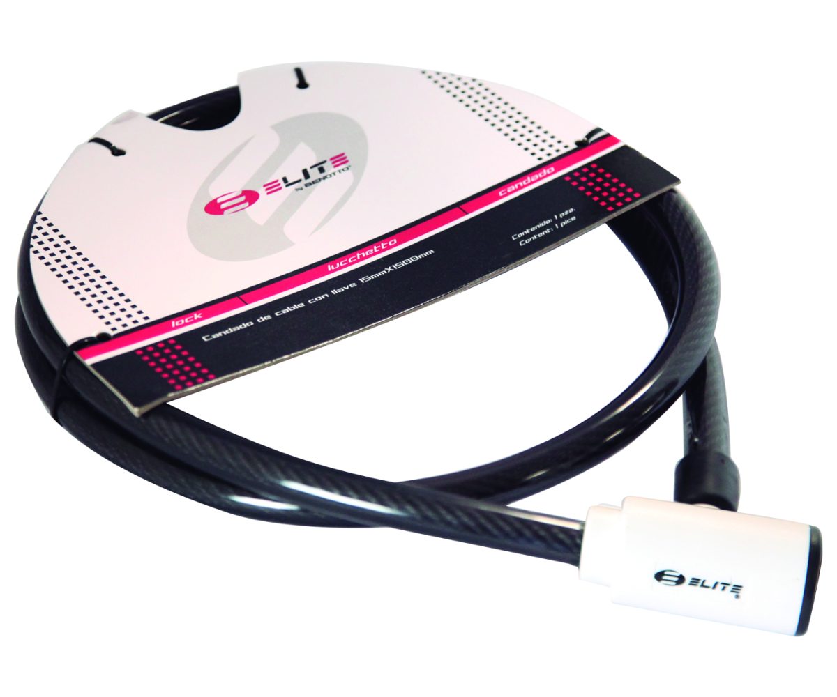 CANDADO ELITE CABLE LLAVES 15mmX1500mm