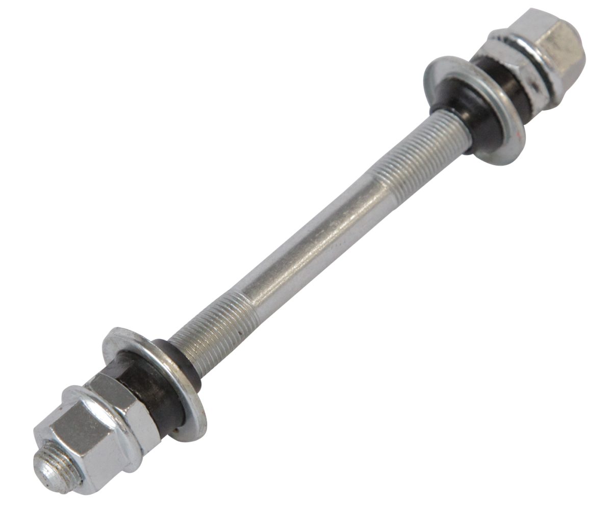 EJE PARA MAZA DELANTERA FORZA JK-6358 3/8x140 CROMADO COMPLETO CON CODERAS