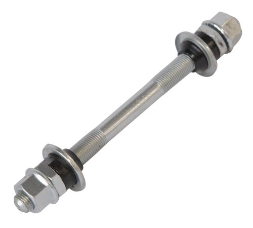 EJE PARA MAZA DELANTERA FORZA JK-6358 3/8x140 CROMADO COMPLETO CON CODERAS