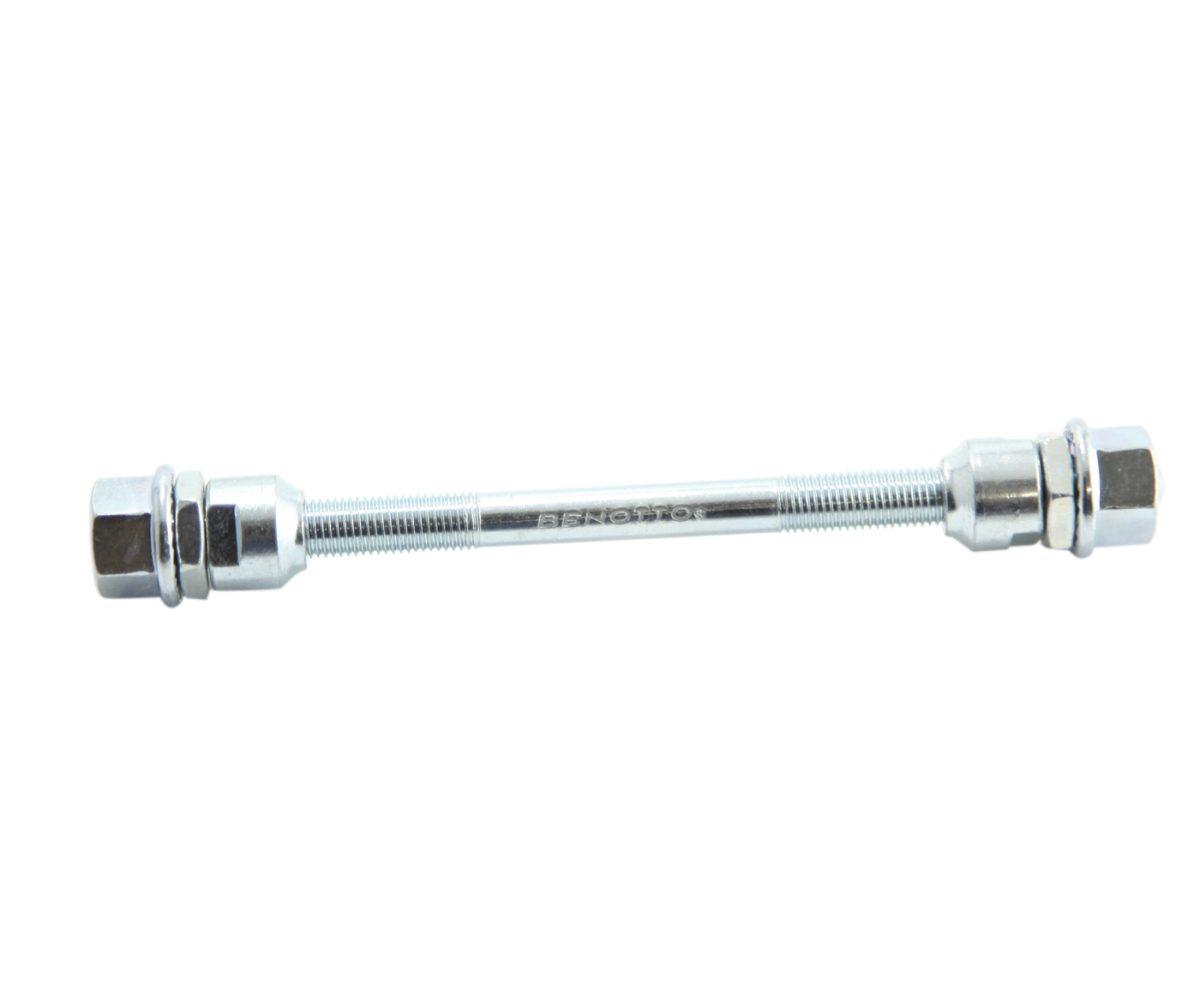 EJE PARA MAZA DELANTERA BENOTTO 5/16x140 COMPLETO CROMADO ESPECIAL