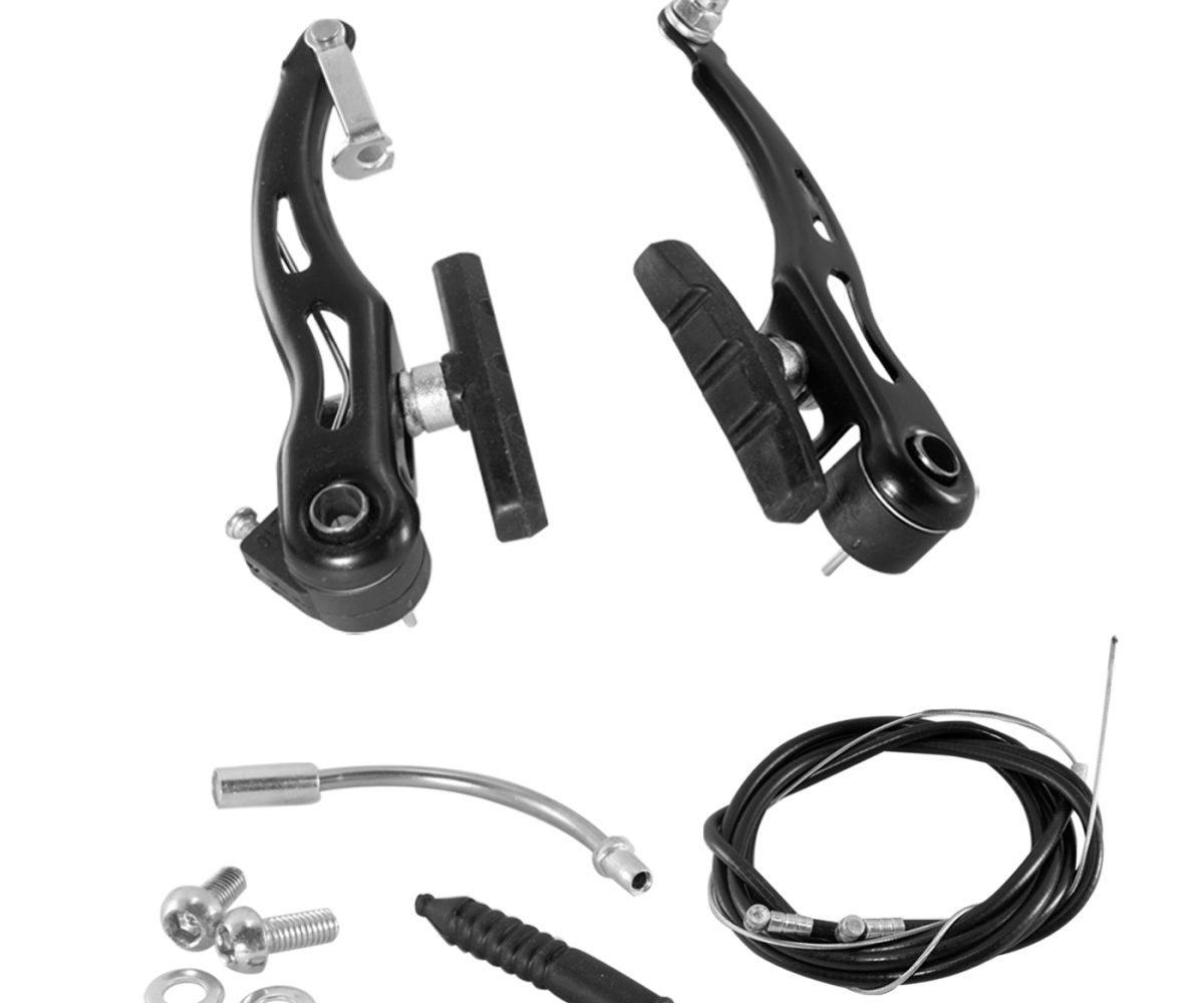FRENO FORZA V COMPLETO ACERO NEGRO CON CABLES - Image 4