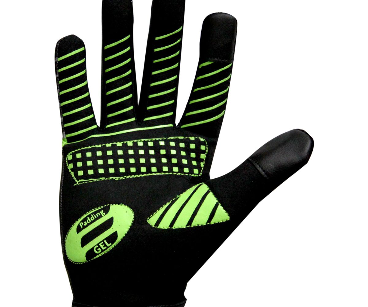 GUANTES CICLISTA ELITE COMPLETO TALLA M TOUCH VERDE/NEGRO MS-2019-4 - Image 3