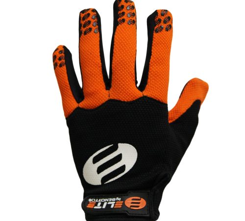 GUANTES CICLISTA ELITE COMPLETO TALLA L TOUCH NARANJA/NEGRO MS-2019-2