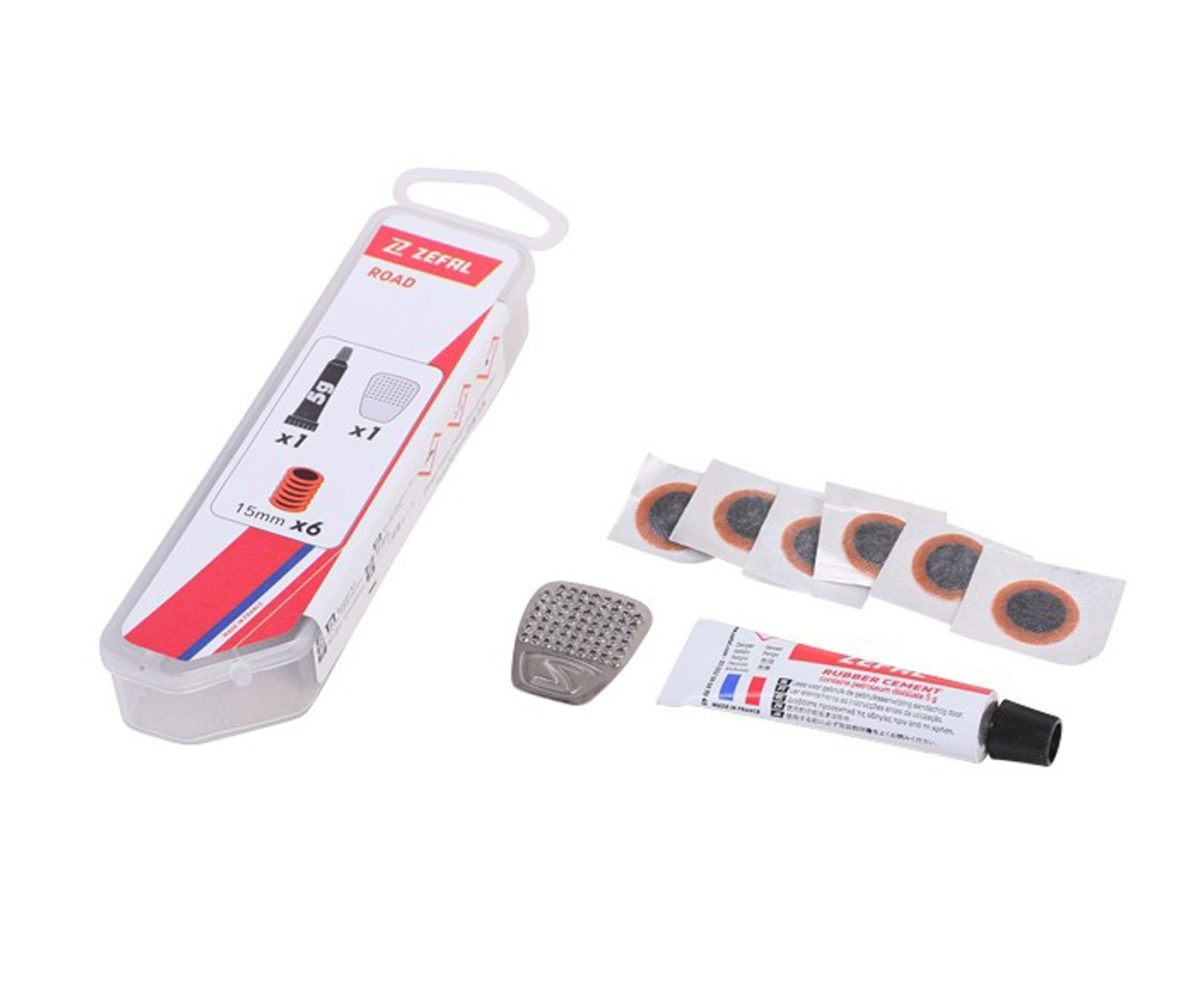 KIT REPARACION ZEFAL RUTA 6x PARCHES/ 1x PEGAMENTO/ 1x LIJA 1132B