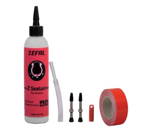 KIT PARA CONVERSION ZEFAL MTB TUBELESS KIT 26"/27.5"/29" 20mm ANCHO SELLADOR/VALVULA/CINTA 9365