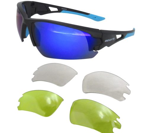 LENTES BENOTTO NEGRO/AZUL MICA: AZUL TRANSPARENTE TY AMARILLA S-15001-E