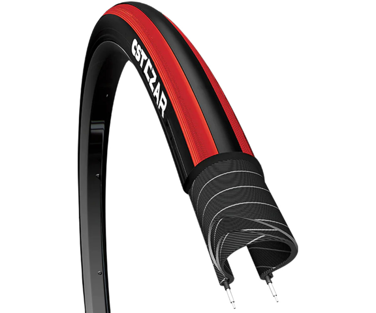 LLANTA CST 700X23C RUTA CZAR NEGRA/ROJO