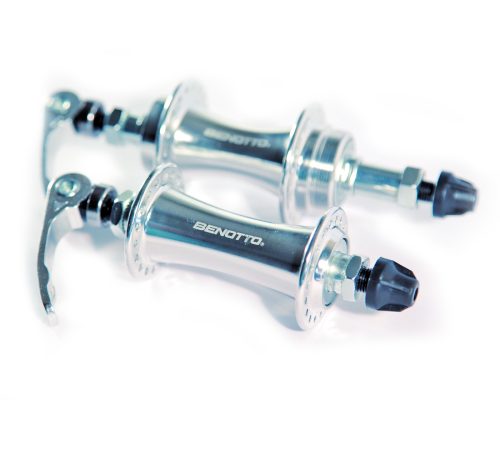 MAZA BENOTTO 36x36B 7/8P RUEDA LIBRE ALUMINIO CON BLOQUEOS PLATA GL-B08 (2 piezas)