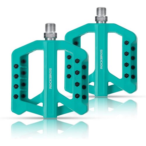 PEDALES ROCKBROS PLATAFORMA RESINA VERDE 9/16