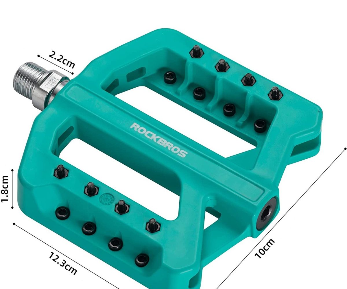 PEDALES ROCKBROS PLATAFORMA RESINA VERDE 9/16 - Image 6
