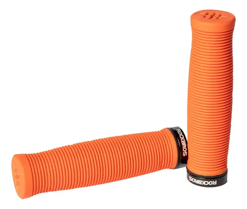 PUÑOS ROCKBROS 2015-14 NARANJA 130mm ARO NEGRO RELIEVE DE LINEAS