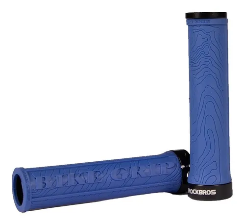 PUÑOS ROCKBROS 2018-14A 130mm AZUL RELIEVE GEO ARO NEGRO