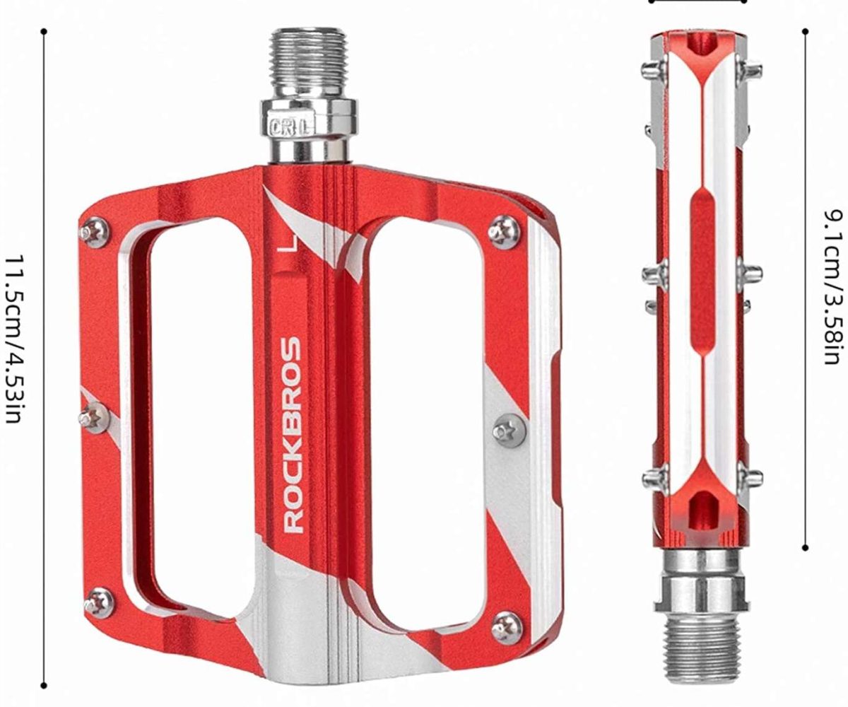 PEDALES ROCKBROS K306 ROJO ALUMINIO - Image 5