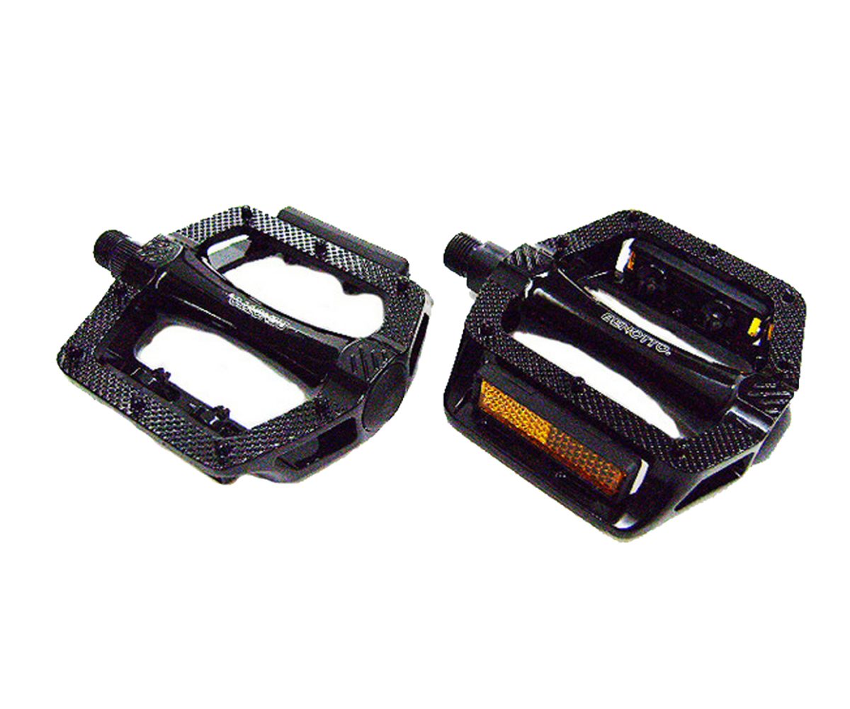 PEDAL BENOTTO MONTAÑA NWL-305 9/16 ALUMINIO NEGRO CON REFLEJANTES