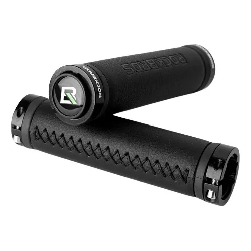 PUÑOS ROCKBROS CUERO NEGRO 130mm
