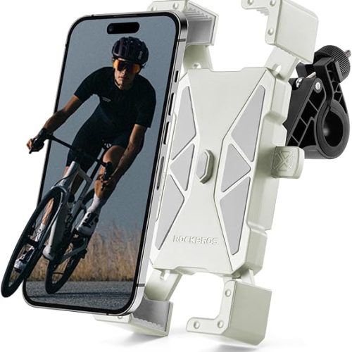 SOPORTE CELULAR ROCKBROS GRIS RETRACTIL AUTOMATICO