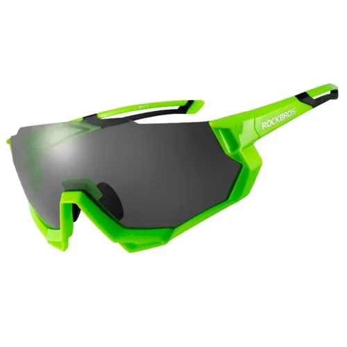 LENTES ROCKBROS VERDE MICA NEGRA POLARIZADA
