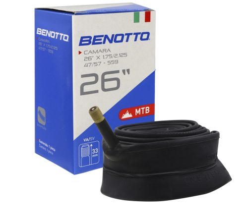 CAMARA BENOTTO 26x1.75/2.125 V.A. 33mm