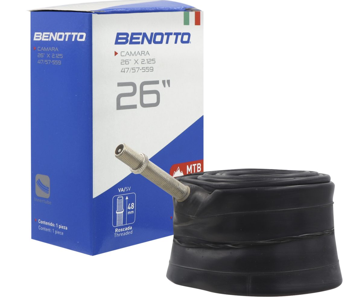 CAMARA BENOTTO 26x2.125 V.A. 48mm ROSCADA