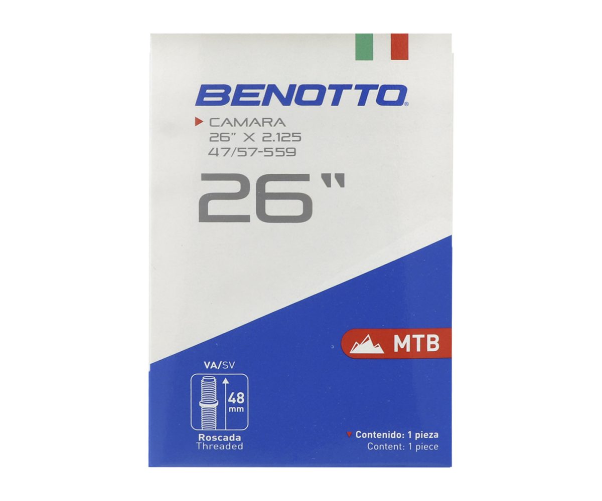 CAMARA BENOTTO 26x2.125 V.A. 48mm ROSCADA - Image 3