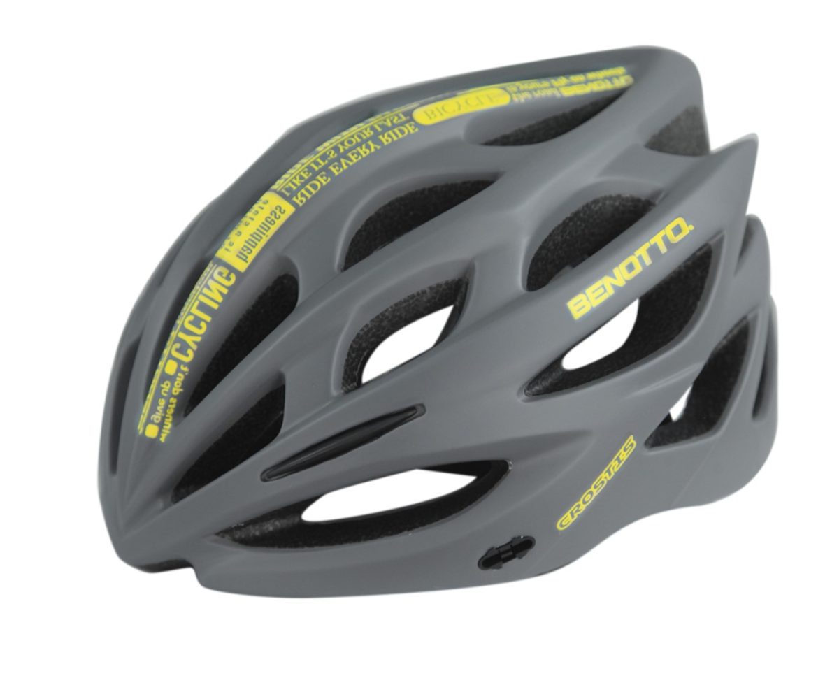 CASCO BENOTTO RUTA MV50 CROSTIS GRIS/AMARILLO TALLA:M