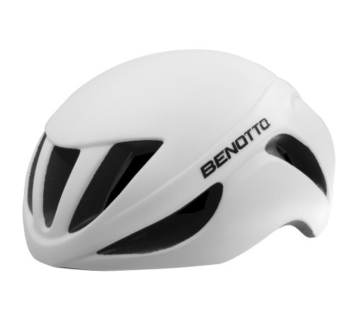 CASCO BENOTTO RUTA AERO CON LUZ TRASERA USB RECARGABLE BLANCO TALLA: L