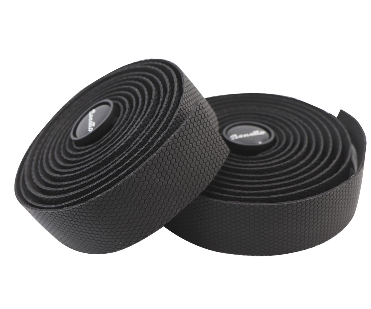 CINTA PARA MANUBRIO BENOTTO NEGRA CON TAPONES - Image 3