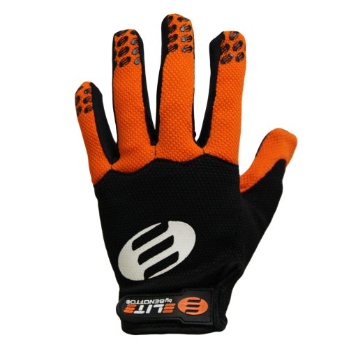 GUANTES CICLISTA ELITE COMPLETO MS-2019-2 TALLA S TOUCH NARANJA/NEGRO