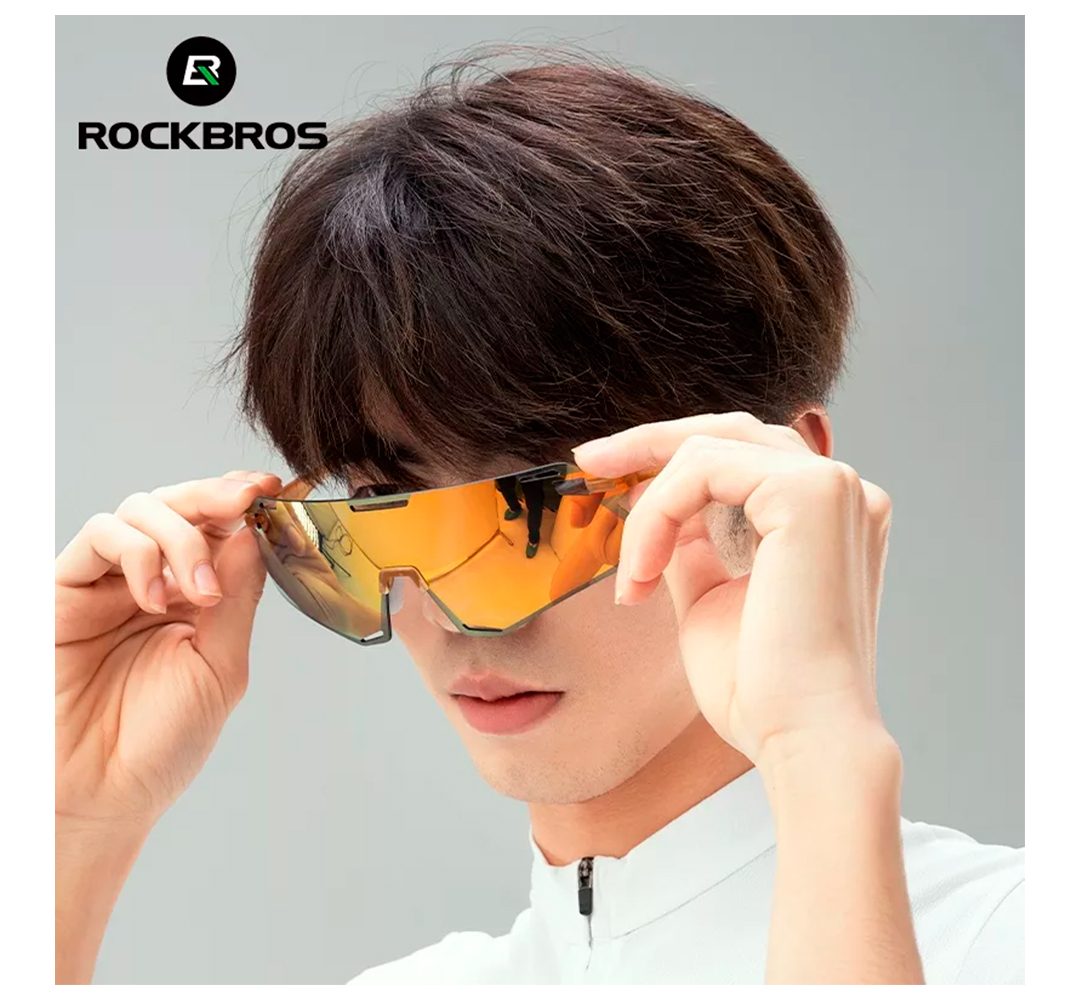 LENTES ROCKBROS CAFE TRANSPARENTE MICA: CAFE TORNASOL - Image 3