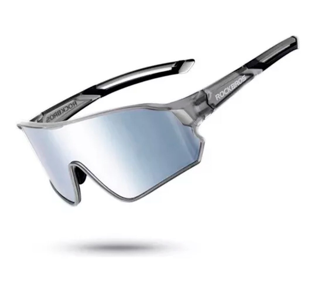 LENTES ROCKBROS NEGRO TRANSPARENTE MICA AZUL/POLARIZADO