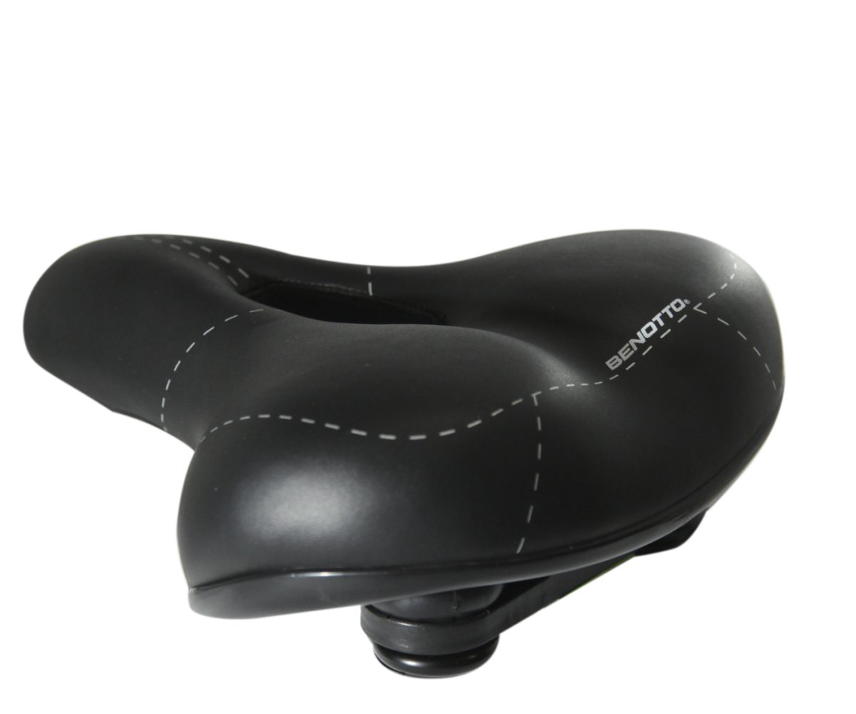 ASIENTO BENOTTO URBANO CON CANAL ANTIPROSTATICO NEGRO CON BROCHE