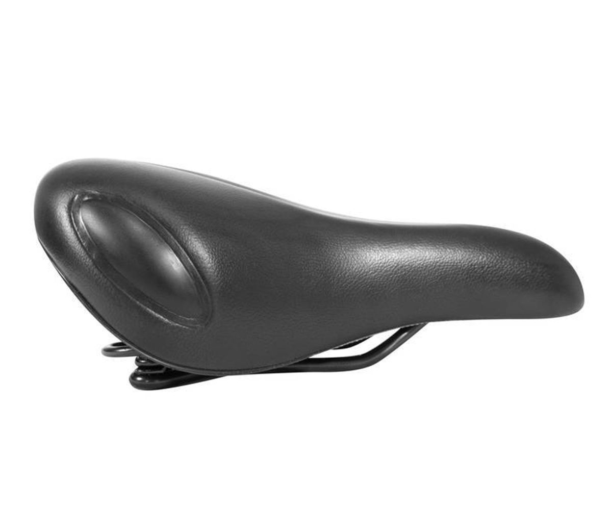 ASIENTO SELLE ROYAL CITY AMAZONAS PU 268x158mm NEGRO CON RESORTE Y BROCHE