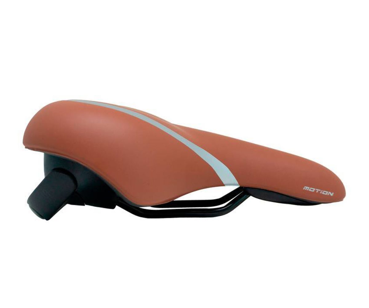 ASIENTO SELLE ROYAL CIUDAD MOTION 255x210mm CAFÉ CON LINEAS PLATA SIN BROCHE - Image 2