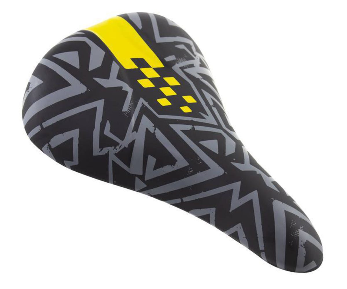 ASIENTO SELLE ROYAL INFANTIL MIRIM VELOX RVS 210x142mm NEGRO/AMARILLO CON BROCHE
