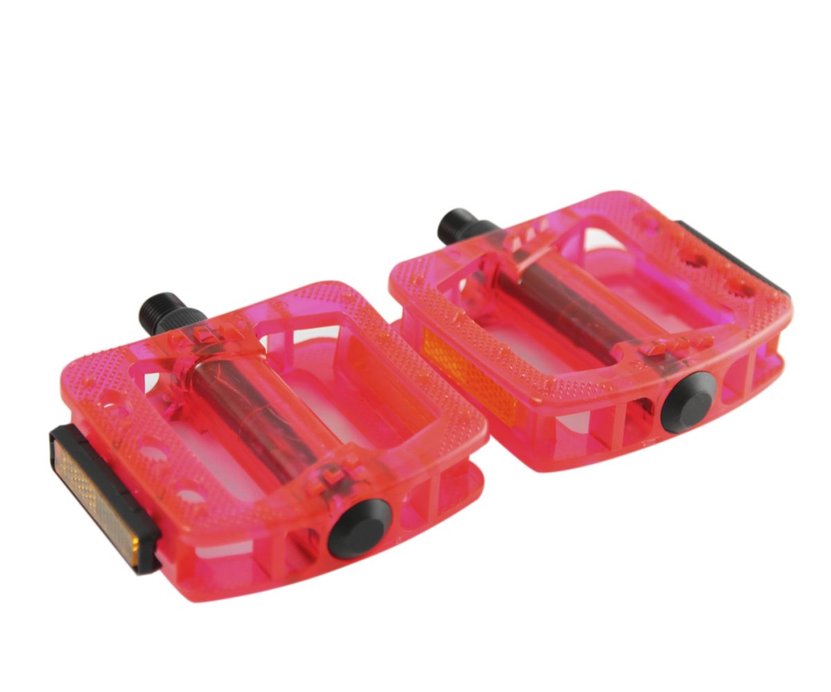 PEDAL BENOTTO BMX PLASTICO TRANSPARENTE ROJO