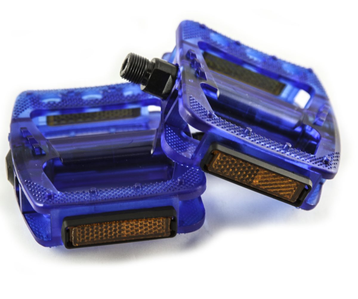 PEDAL BENOTTO BMX 9/16 PLASTICO TRANSPARENTE AZUL