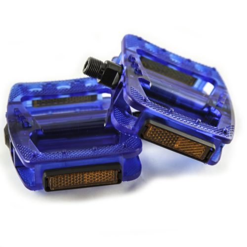 PEDAL BENOTTO BMX 9/16 PLASTICO TRANSPARENTE AZUL
