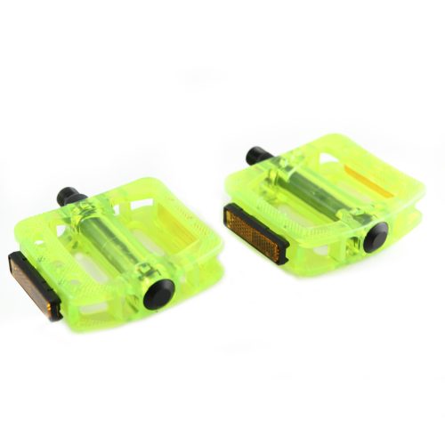 PEDAL BENOTTO BMX 9/16 PLASTICO TRANSPARENTE VERDE
