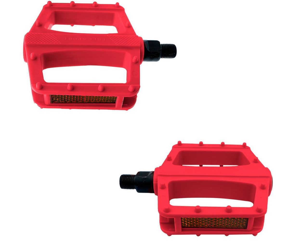 PEDAL BENOTTO BMX FREE SPORT 9/16 PLASTICO ROJO