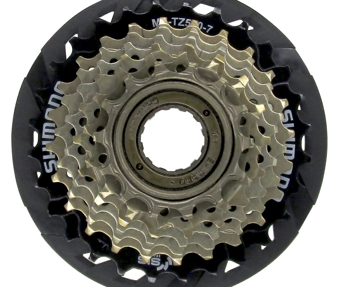 RUEDA LIBRE SHIMANO TOURNEY MF-TZ500-CP 7P 14/28T MTB ESTANDAR CON PROTECTOR NEGRO