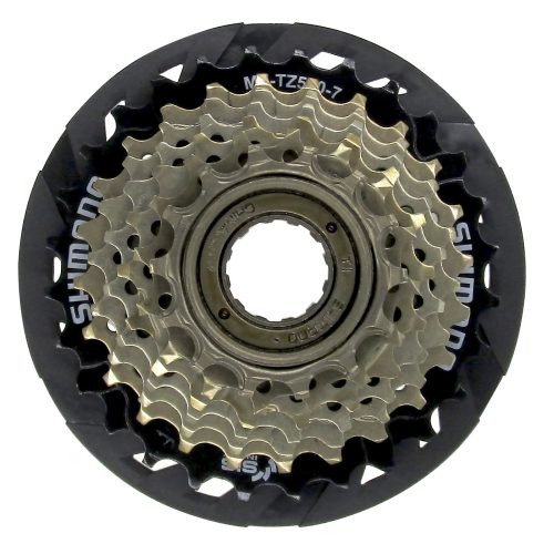 RUEDA LIBRE SHIMANO TOURNEY MF-TZ500-CP 7P 14/28T MTB ESTANDAR CON PROTECTOR NEGRO
