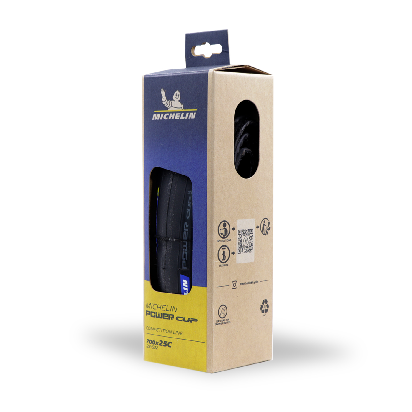LLANTA MICHELIN 700X25 (25-622) RUTA POWER CUP COMPETITION LINE NEGRO DOBLABLE 016392 - Image 3