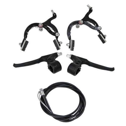 FRENO FORZA C810S4FR/BL401/2P MONTAÑA ACERO NEGRO COMPLETO (8 PIEZAS)